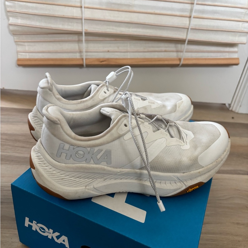 Hoka One One Pure White Sneakers